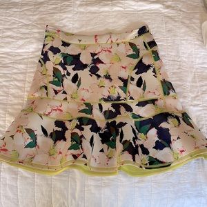 J. Crew Floral print flounce skirt